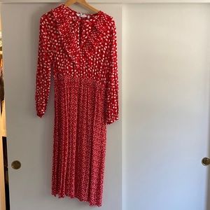 & Other Stories heart print midi dress